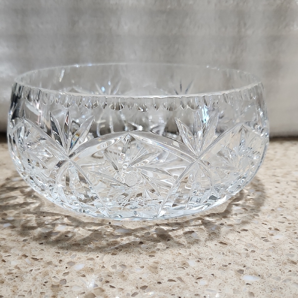 Vintage Elegant Crystal Cut Glass Bowl